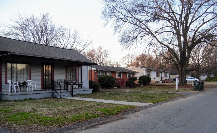 Houses on South Hill Street in the Smithville neighborhood of Cornelius. 