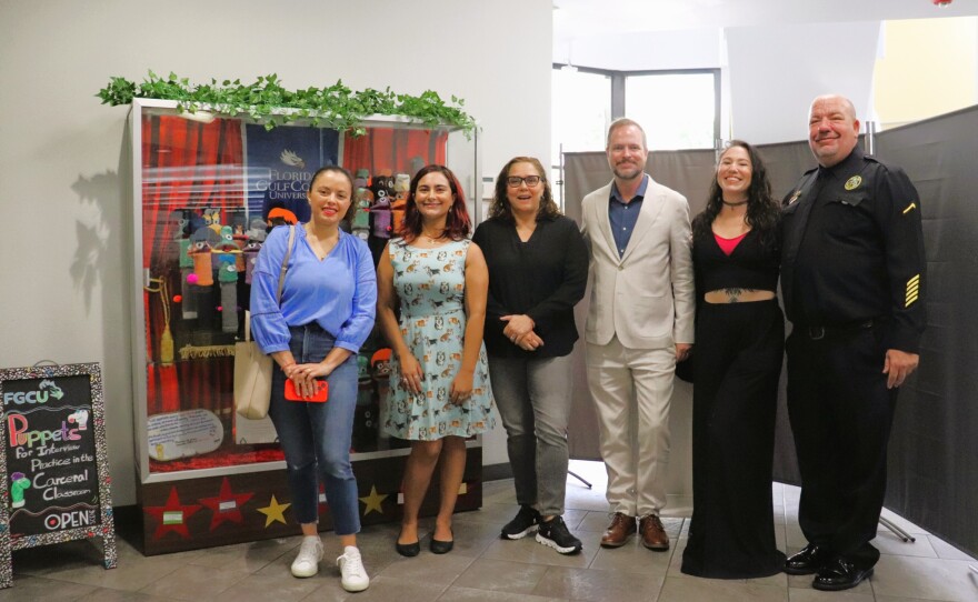 Puppets created by inmates at Osceola County Corrections are on display at the Osceola Library System. Photo credit: Osceola Library.