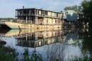 The Goldenrod Showboat took on about 7 feet of water when the Illinois River flooded near Kampsville, Illinois, in early May 2017.