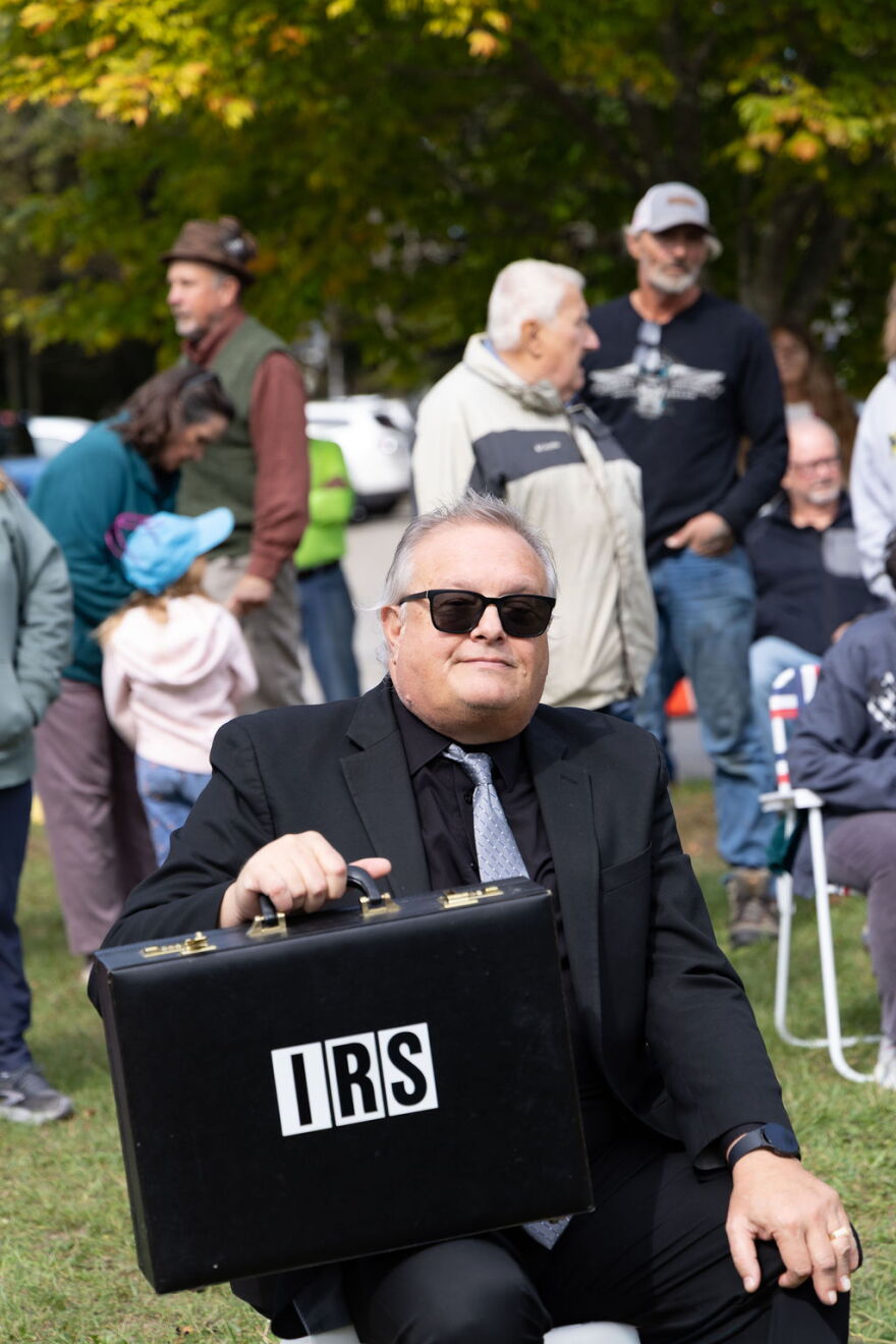 Dave Cook, Harrisville's local attorney, played