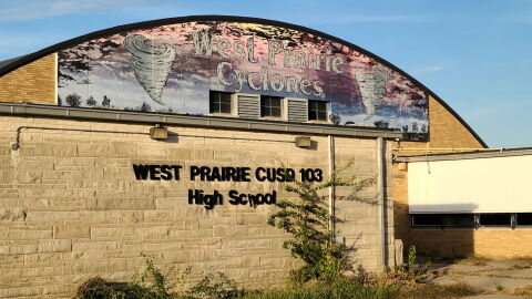 The former high school building in Sciota.