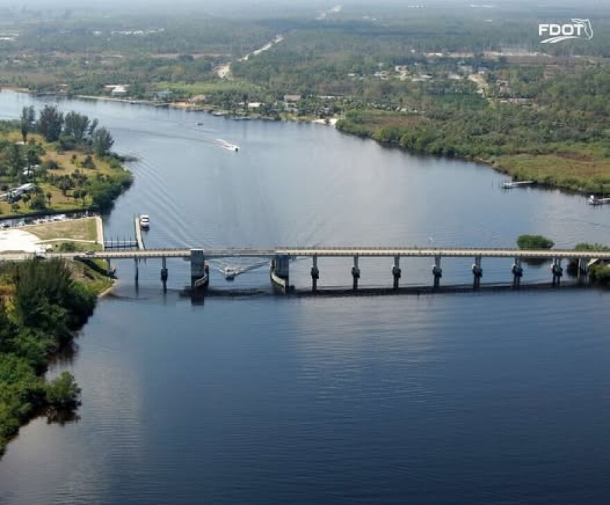 Wilson Pigott Bridge, carries traffic on State Route 31 over the Caloosahatchee River.