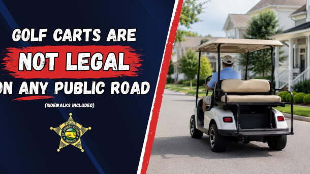 The St. Joseph County Sheriff's Department posted this graphic on Facebook this week after a golf cart accident in Granger involving children.
