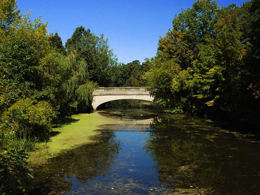 One of the three arched bridges in Genesee Valley Park can be seen in this photo from 2009.