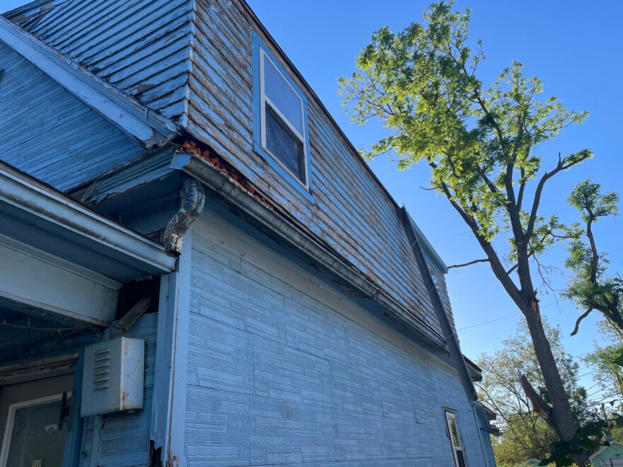Recent severe storms that hit northern Wyandotte County damaged Mays' home, adding expenses on top of his delinquent property taxes.