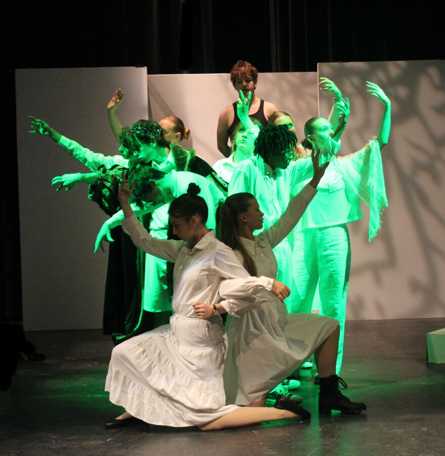 Cypress Lake High's production of 'A Monster Calls' featured an imaginative minimalist set, hundreds of lighting cues and unconventional choreography and ensemble work.