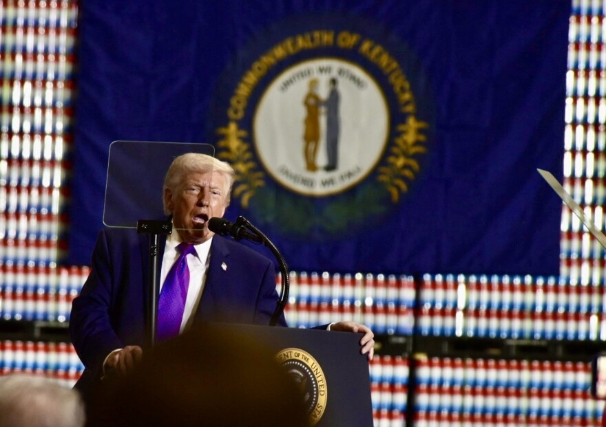 President Donald Trump in Kentucky on Wednesday March 11, 2026.