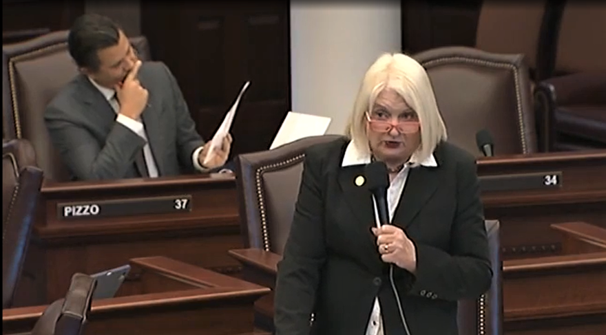 State Sen. Linda Stewart, D-Orlando, spoke against a bill giving a governor-appointed board control of what is now Disney's Reedy Creek Improvement District in Central Florida.