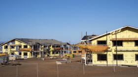 FILE - Kaiaulu o Kukuia, a 200-unit affordable housing complex under construction that was not seriously affected by August's wildfire, is pictured on Oct. 3, 2023, in Lahaina, Hawaiʻi. 