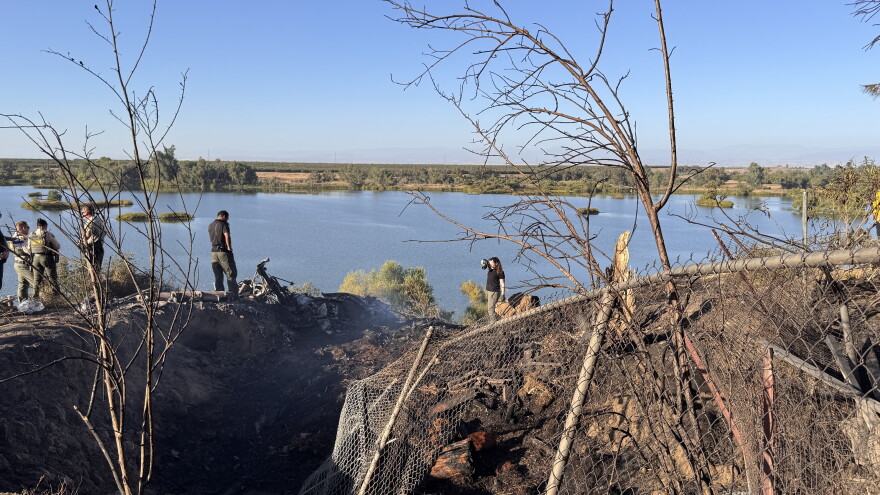 Investigators search the scene of an airplane crash that happened Saturday, Sept. 5, 2026, in north Fresno.