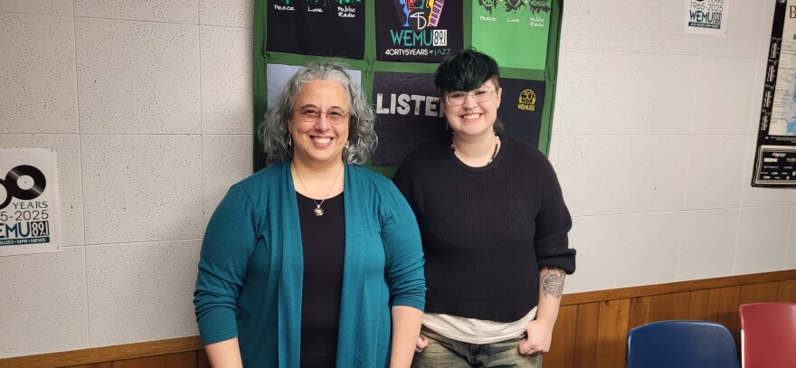 Eastern Michigan University chemistry professor Dr. Ruth Ann Armitage and Concentrate Media's Lee Van Roth at the WEMU studio.