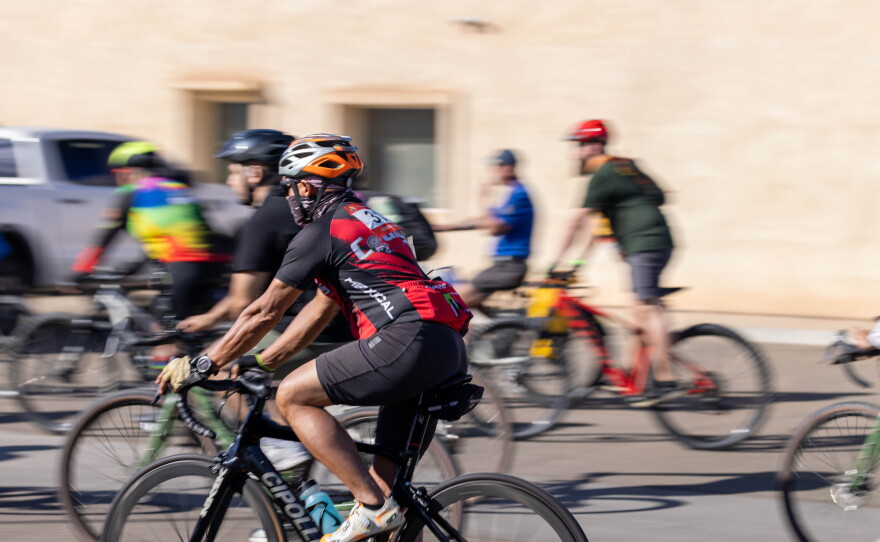 The annual Mayor’s International Bike Ride brought together community members from across the region to cycle from Yuma, Arizona, across the U.S.-Mexico border into San Luis, Mexico.