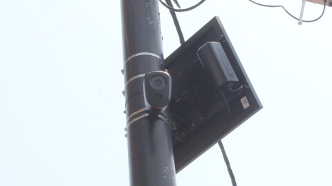 Flock surveillance camera on High street, near OSU campus.