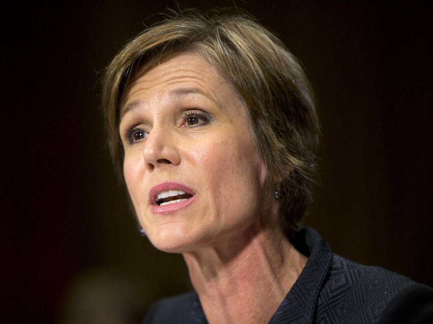Deputy Attorney General nominee Sally Yates testified in March before the Senate Judiciary Committee on her nomination. The Senate confirmed her last month to be deputy attorney general, putting two women in the top posts at the Justice Department.