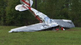 Cessna 170 Tail Dragger that crashed Sunday at the Williston Airport