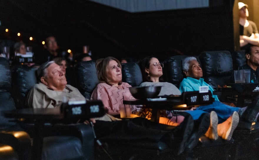 People watch films screened at San Antonio's CineFestival 2024.