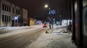Slippery roads in downtown Rhinelander