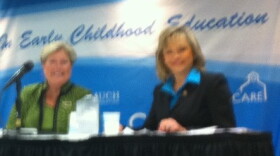 Democrat Jari Askins and Republican Mary Fallin take part in Tulsa forum.