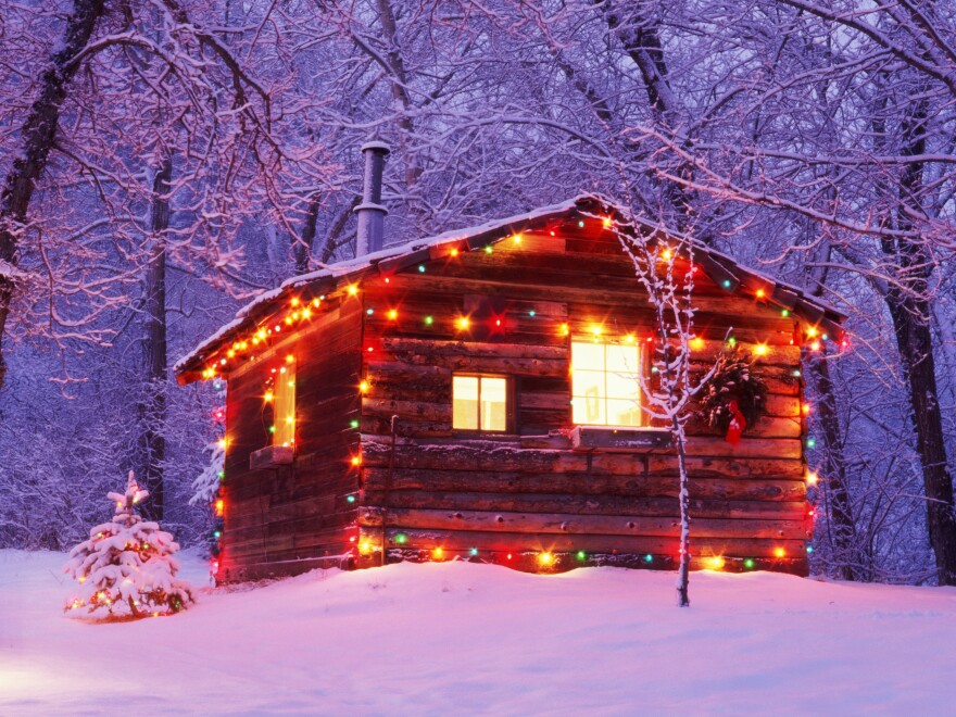 Our first holiday adventure, in 2012, landed us at a tiny cabin in the woods, where we hosted a party for the ages.