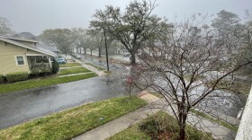 Sporadic heavy rainfall drenches Baton Rouge on March 22, 2022.