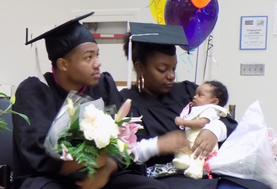 Nika Nellum (right) graduated Wednesday from the rigorous King County Juvenile Drug Court program. The program has drawn national attention. But Nellum gave her mother most of the credit.