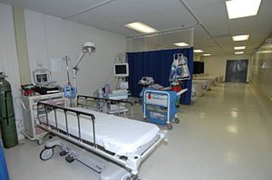 An image of an empty hospital bed