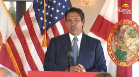 Governor Ron DeSantis holds a press conference in Brevard County.