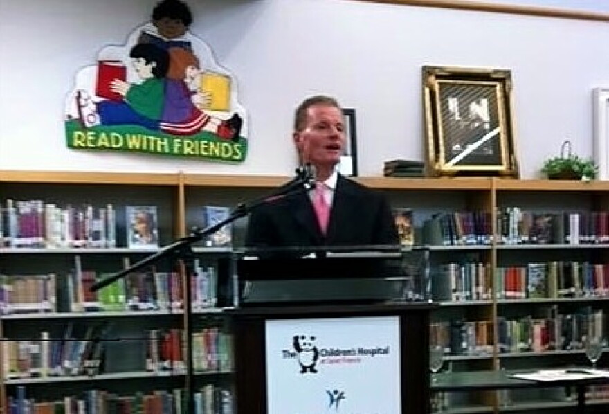 A partnership to improve Tulsa students health is announced at Mark Twain Elementary School