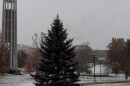 Bloomington saw its first snow of the season Sunday afternoon and Monday morning.