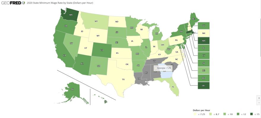 U.S. Department of Labor, State Minimum Wage Rate for Michigan [STTMINWGMI], retrieved from FRED, Federal Reserve Bank of St. Louis; https://fred.stlouisfed.org/series/STTMINWGMI, December 23, 2020.