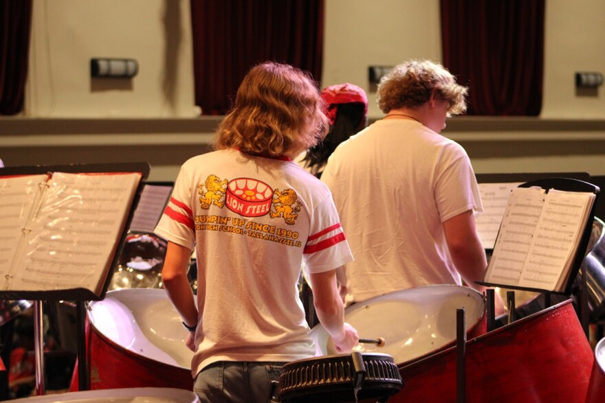 Members of Lion Steel at Leon High School 