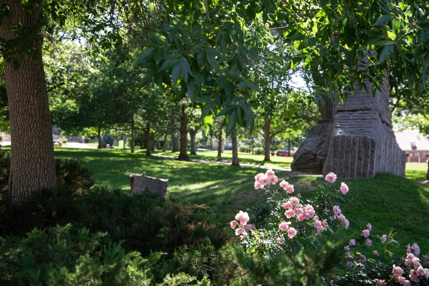 Flowers on the campus of the Colorado School of Mines.