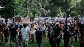 A photo taken at a BLM protest. 
