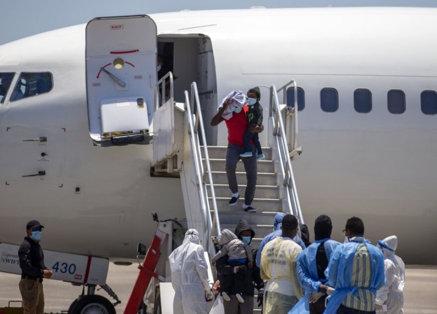 Haitian deportees arrive in Port-au-Prince from the U.S. last May