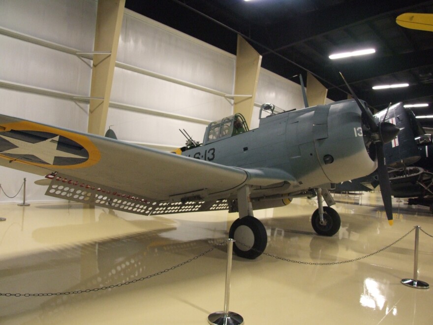 This is what the SBD-3 Dive Bomber looks like today. Unlike the other two Lake Michigan planes, this one will stay at the Air Zoo.