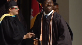 On May 24, George Mwinnyaa graduated from Johns Hopkins University with a bachelor's degree in public health.