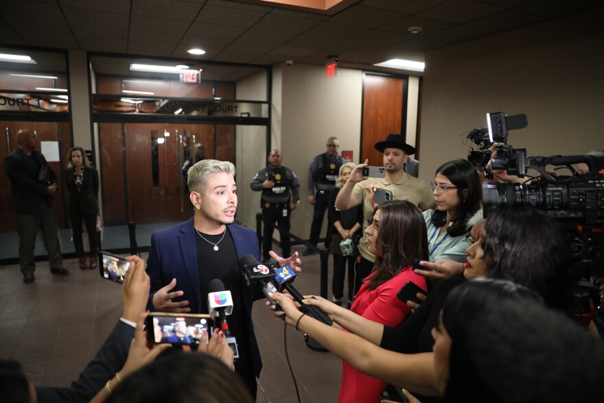 Christopher Morales, whose aunt was killed and mother injured in the 2019 Walmart attack targeting Latinos, said the case had become a "circus" and called on the community to support the families of victims. 
