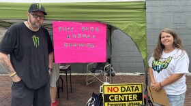 James Cropper (pictured left) and Nicole Nawman (pictured right) are each spearheading two petitions after local outcry from a data center proposed for construction in Urbana.