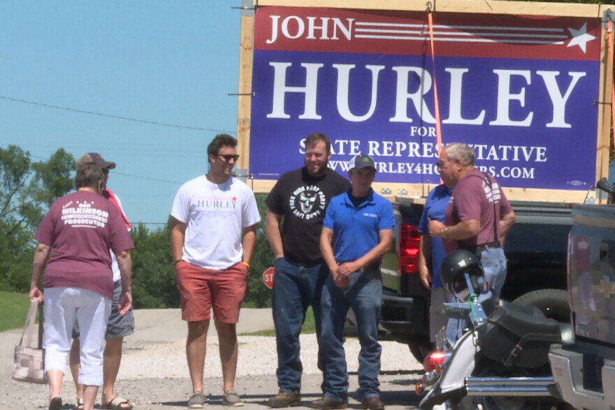 John Hurley says nearly all issues tie back into education, and has campaigned across multiple counties in his area.