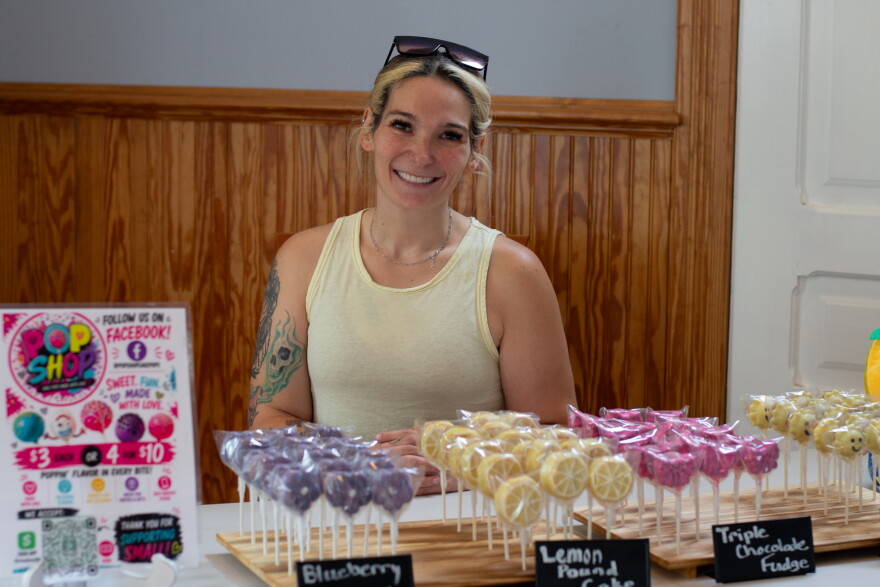 Chastity Fitzgerald starting selling cake pops from a stand in her front yard with her seven-year-old, four-year-old, and eight-month-old kids.