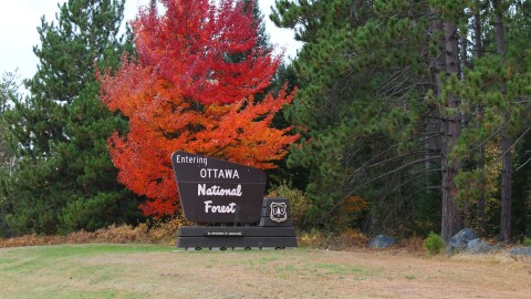 Ottawa National Forest sign
