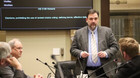 Oklahoma State Board of Elections Secretary Paul Ziriax answers questions from Rep. Mickey Dollens, D-Oklahoma City, about ranked-choice voting, Feb. 12, during a House Elections and Ethics Committee meeting at the Oklahoma State Capitol. Ziriax supports the state-wide ban on ranked-choice voting proposed by Rep. Eric Roberts, R-Oklahoma City.