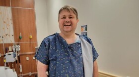 Scott Hern's family sent this photo of him at UK Chandler Hospital to the Wolfe County Search and Rescue squad, which posted it on their Facebook page.