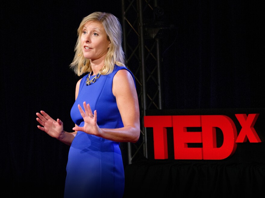 Wendy Troxel on the TED stage.