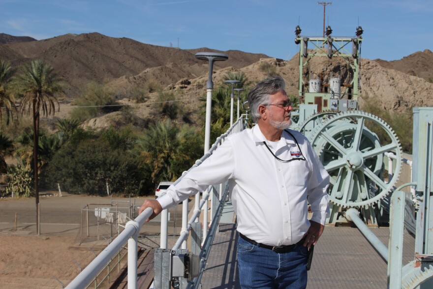 Doug Cox of the Imperial Irrigation District manages the Laguna Dam.