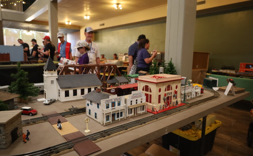 A portion of the model train exhibit set up by the Abilene Society of Model Railroaders as part of the Abilene Railroad Festival. Photo by Allison Diaz.