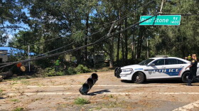 The Tallahassee Police Department posted this photo of a downed traffic signal to its social media accounts Thursday.