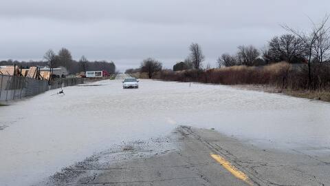 Flooding on U.S. 6 west of Nappanee