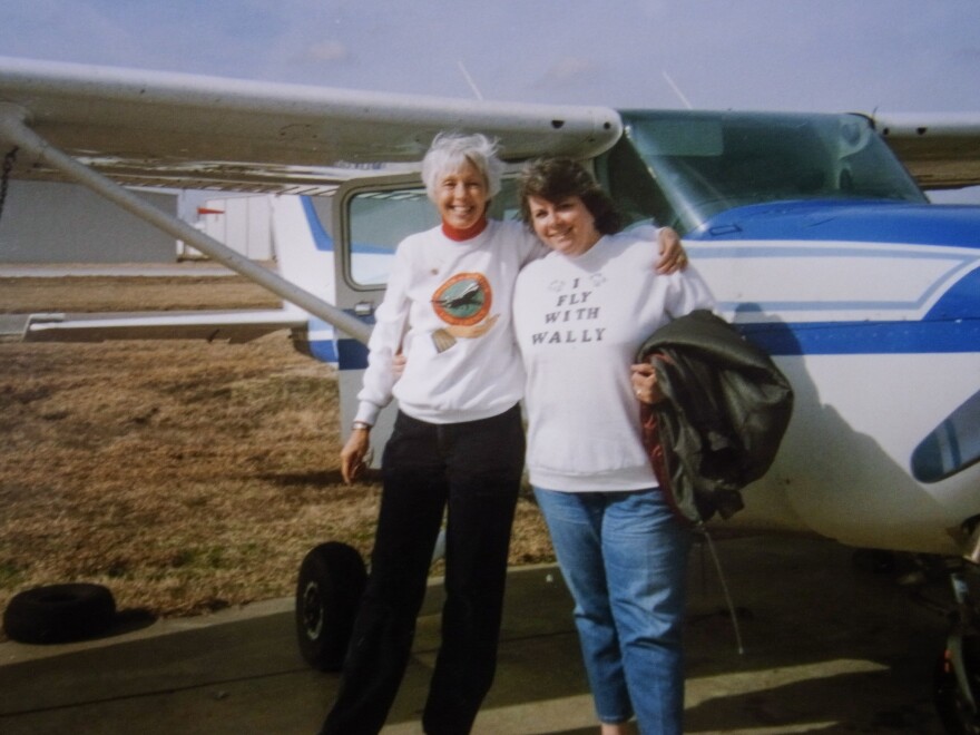 Wally Funk and Mary Holsenbeck in 1993.