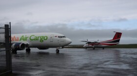 A Northern Air Cargo Boeing 737 delivered about 9,000 pounds of backlogged freight to St. Paul on Tuesday.